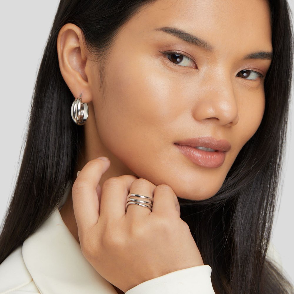 Anillo de plata apilable Kiya