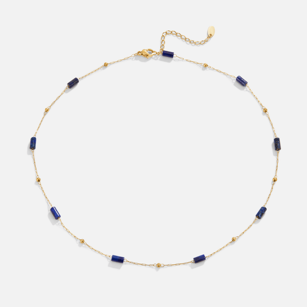 Collar de cuentas de lapislázuli