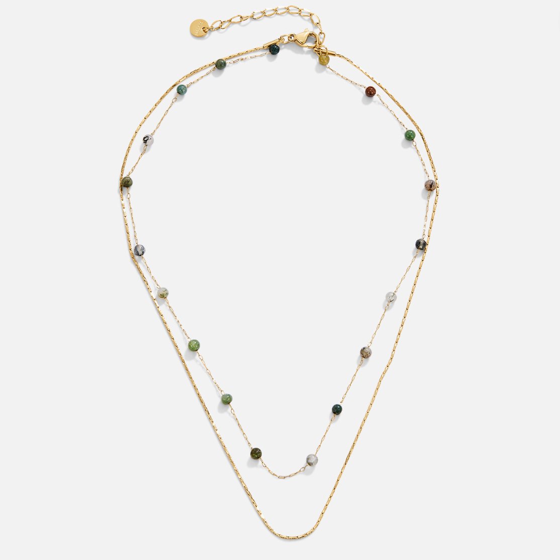 Collar Alana superpuesto en oro y piedra