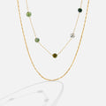 Collar Alana superpuesto en oro y piedra