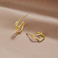 Pendientes de oro con cristales