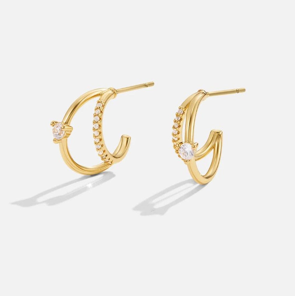 Pendientes de oro con cristales