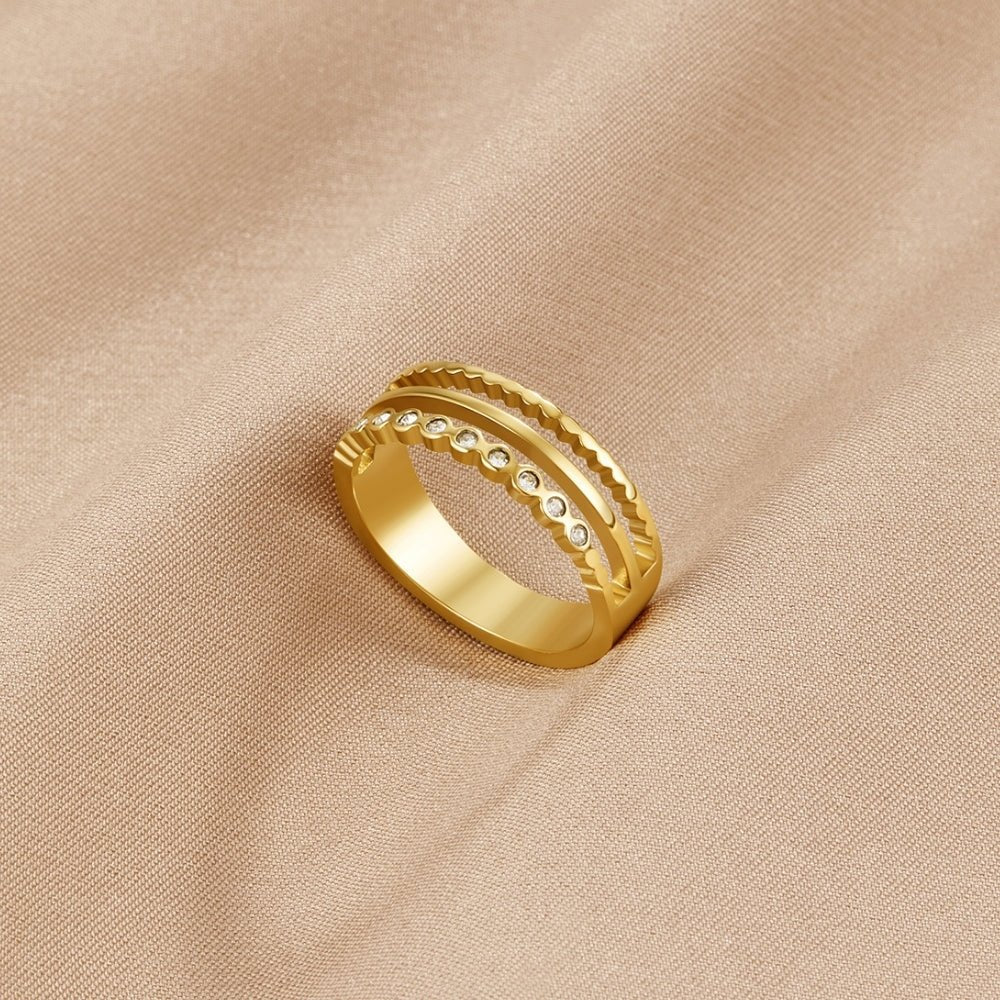 Anillo de cristal Elowyn de varias capas