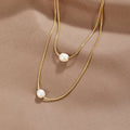 Collar de perlas de agua dulce en capas