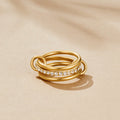Anillo de oro Kaili en capas