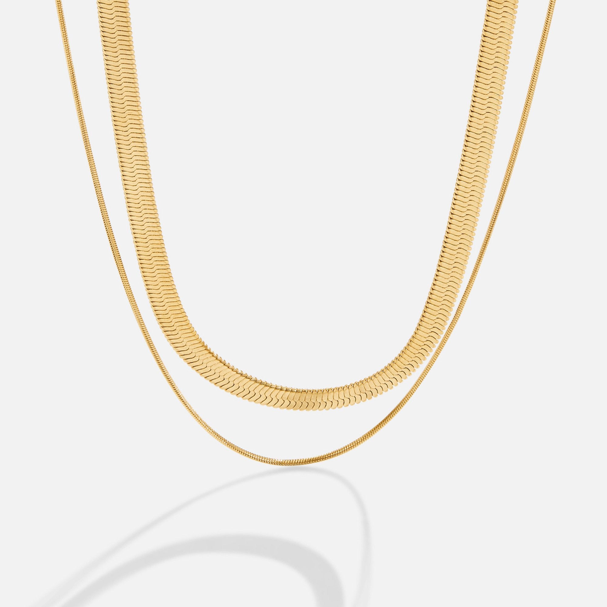 Collar Layla en capas de oro de 18 quilates