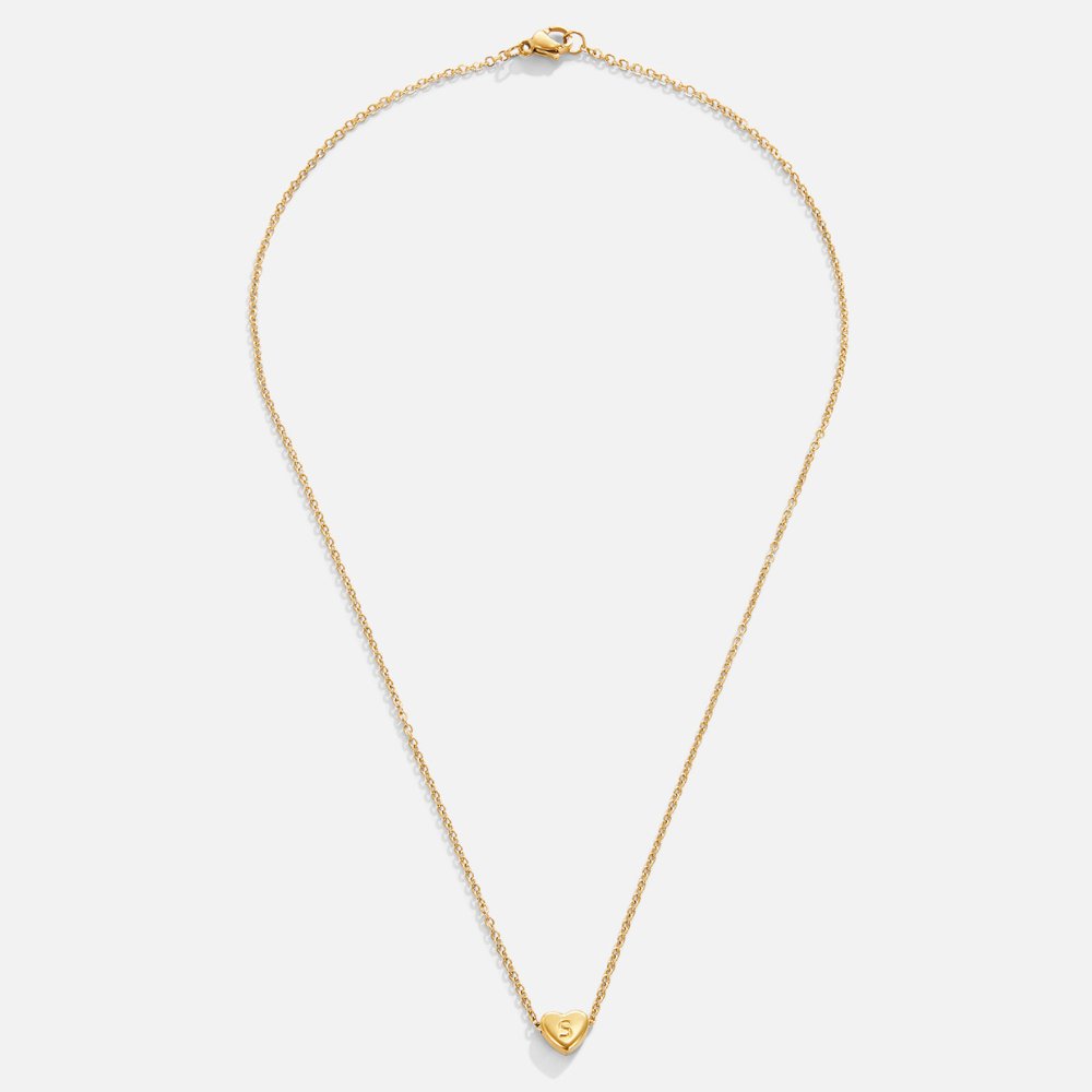 Collar con colgante de inicial y corazón