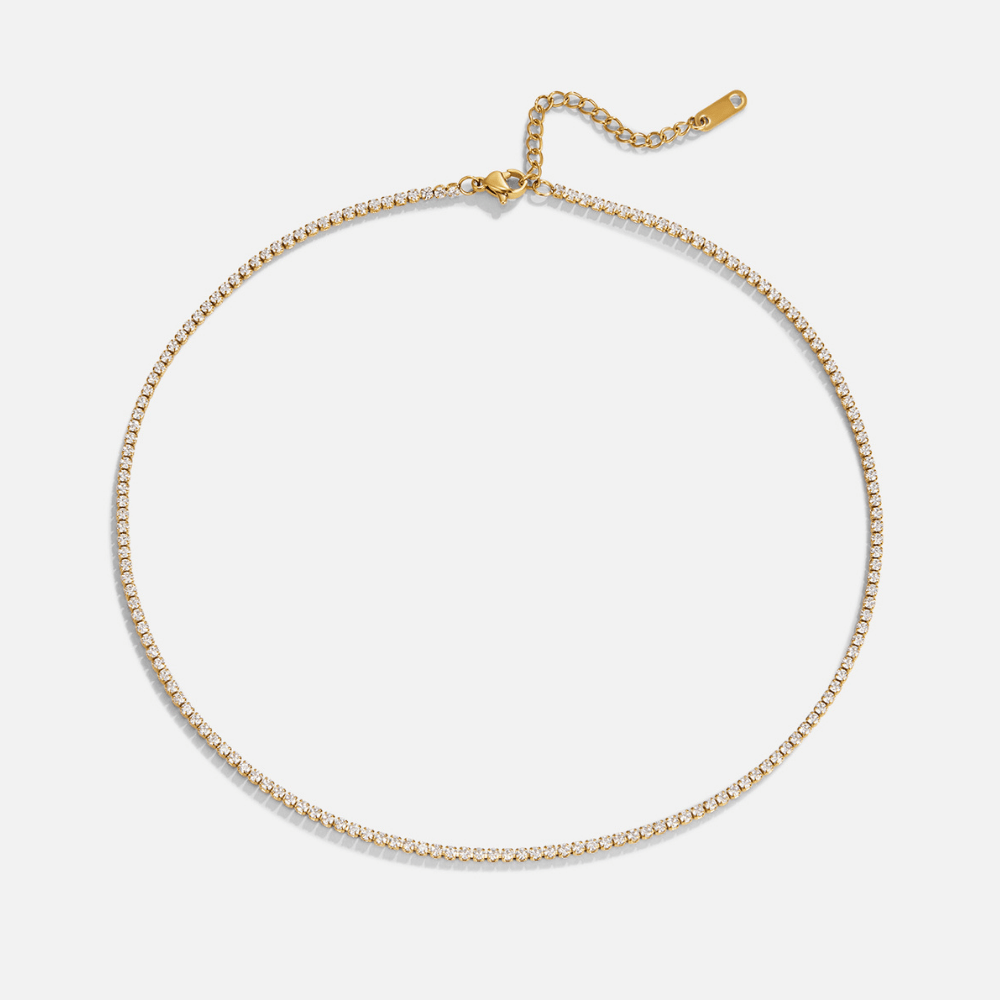 Collar Cordelia de cristal dorado