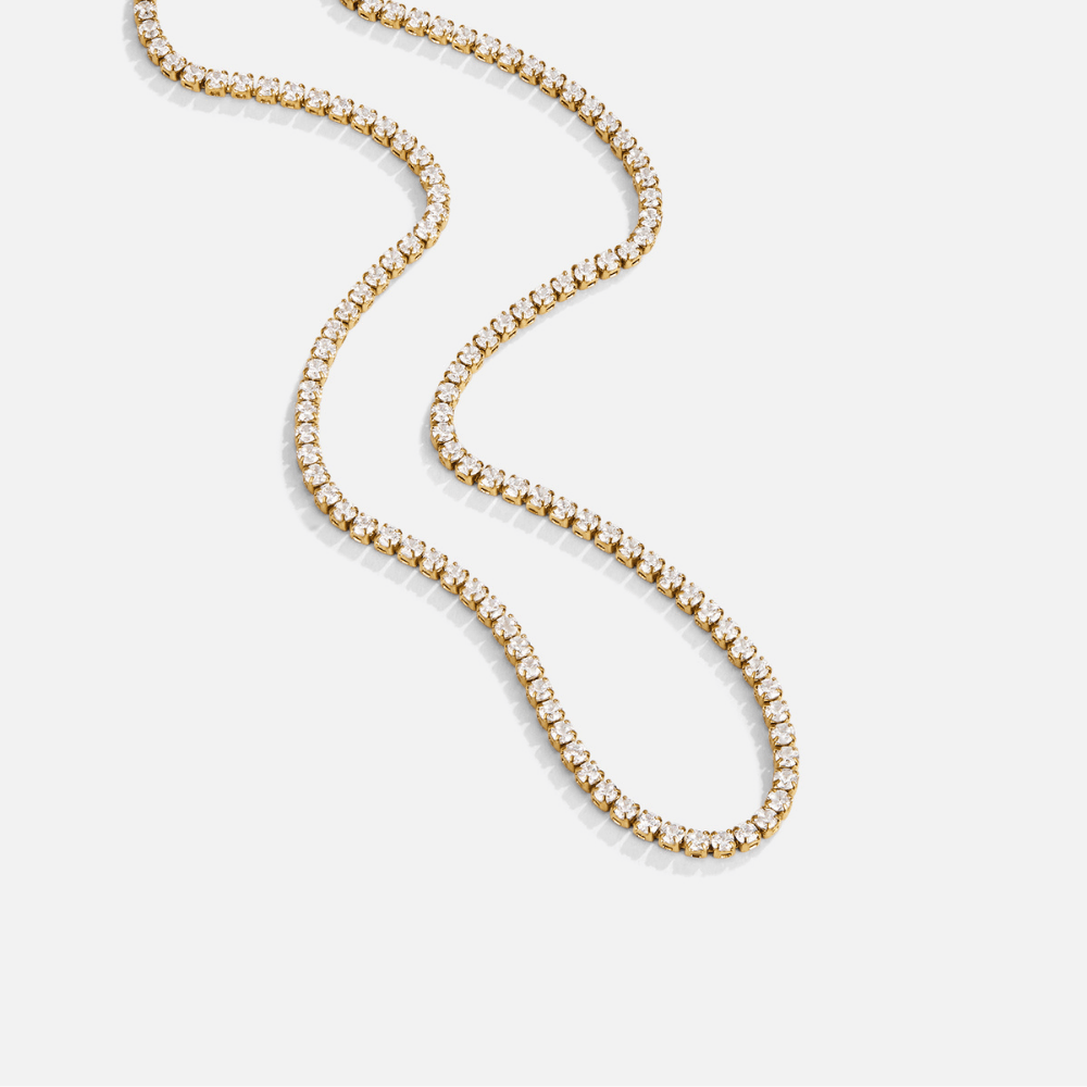 Collar Cordelia de cristal dorado