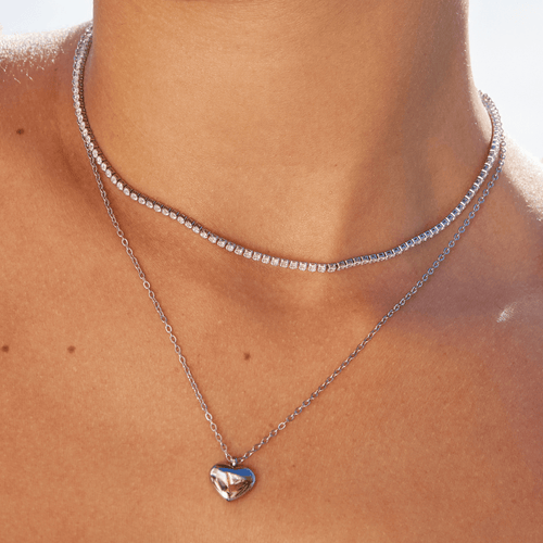 Collar de Cristal de Plata Cordelia