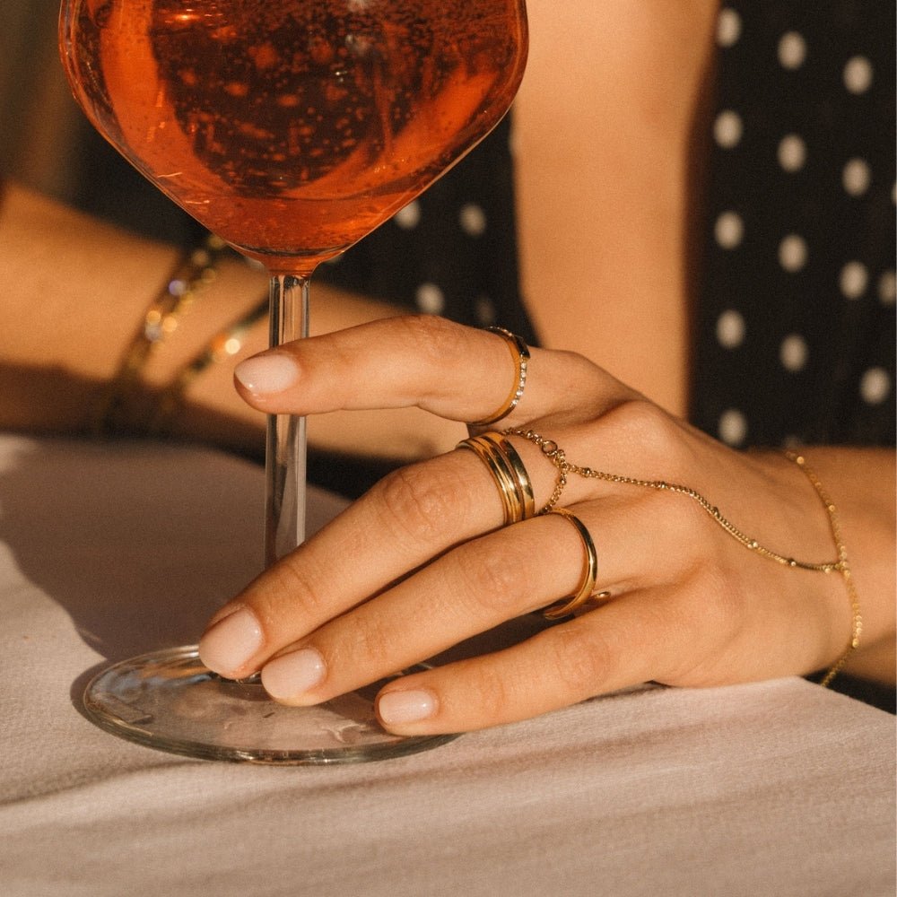 Anillo de oro en capas Lia