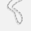 Collar de cadena de eslabones plateado