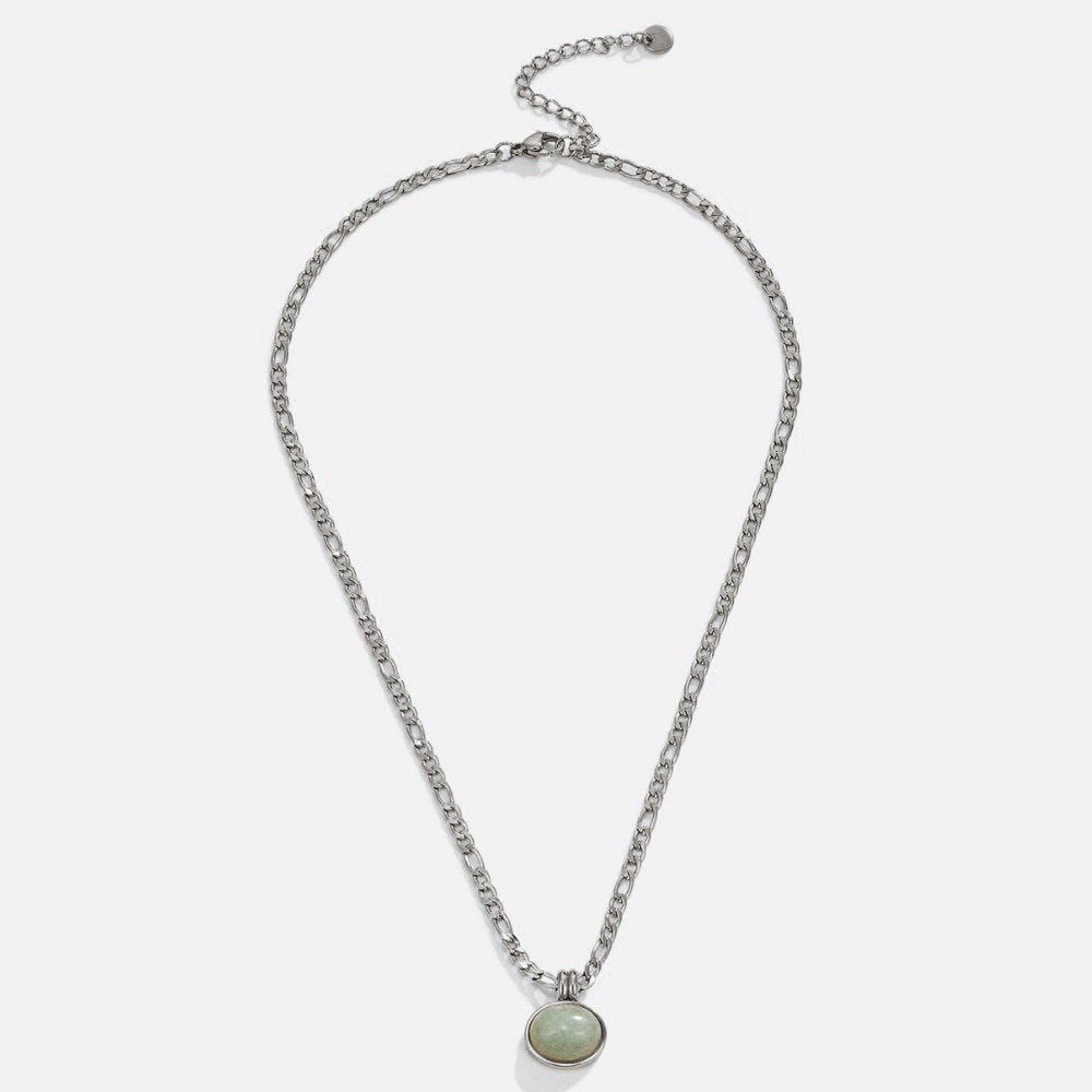 Collar de plata con colgante Liza Jade