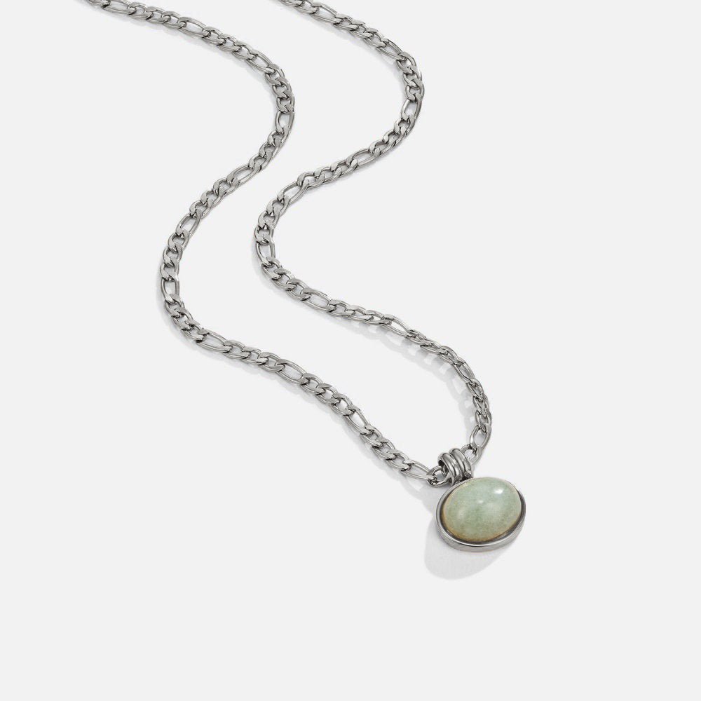 Collar de plata con colgante Liza Jade