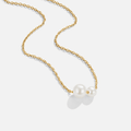 Collar con colgante de doble perla Louise