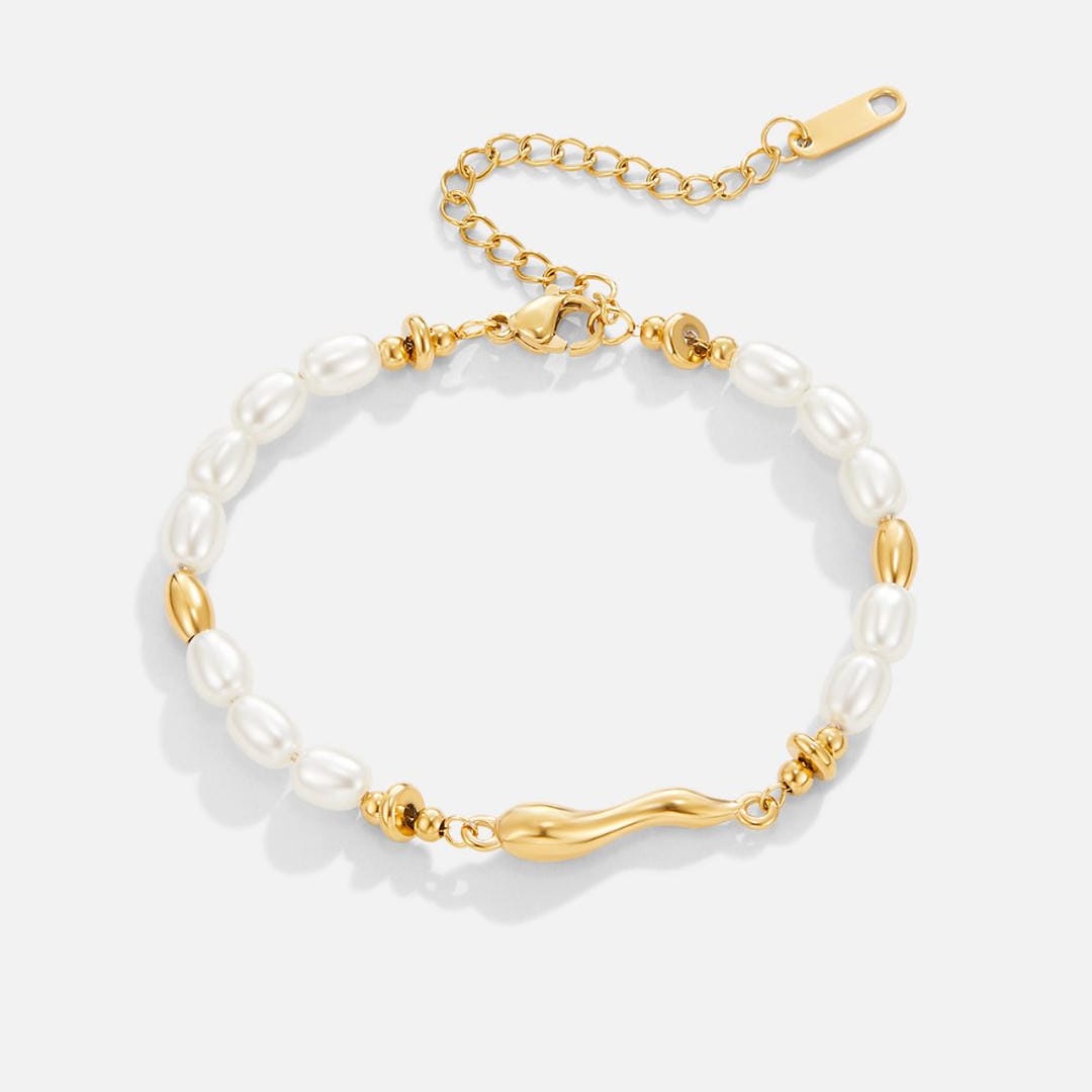 Pulsera de perlas de agua dulce genuinas