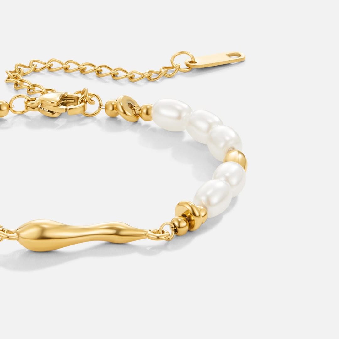 Pulsera de perlas de agua dulce genuinas