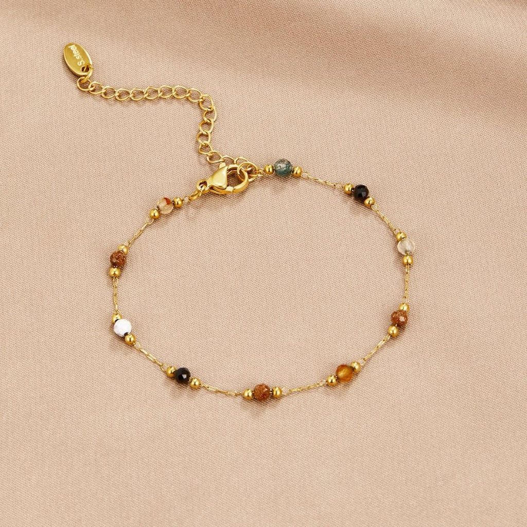 Pulsera de piedras preciosas de equilibrio sereno