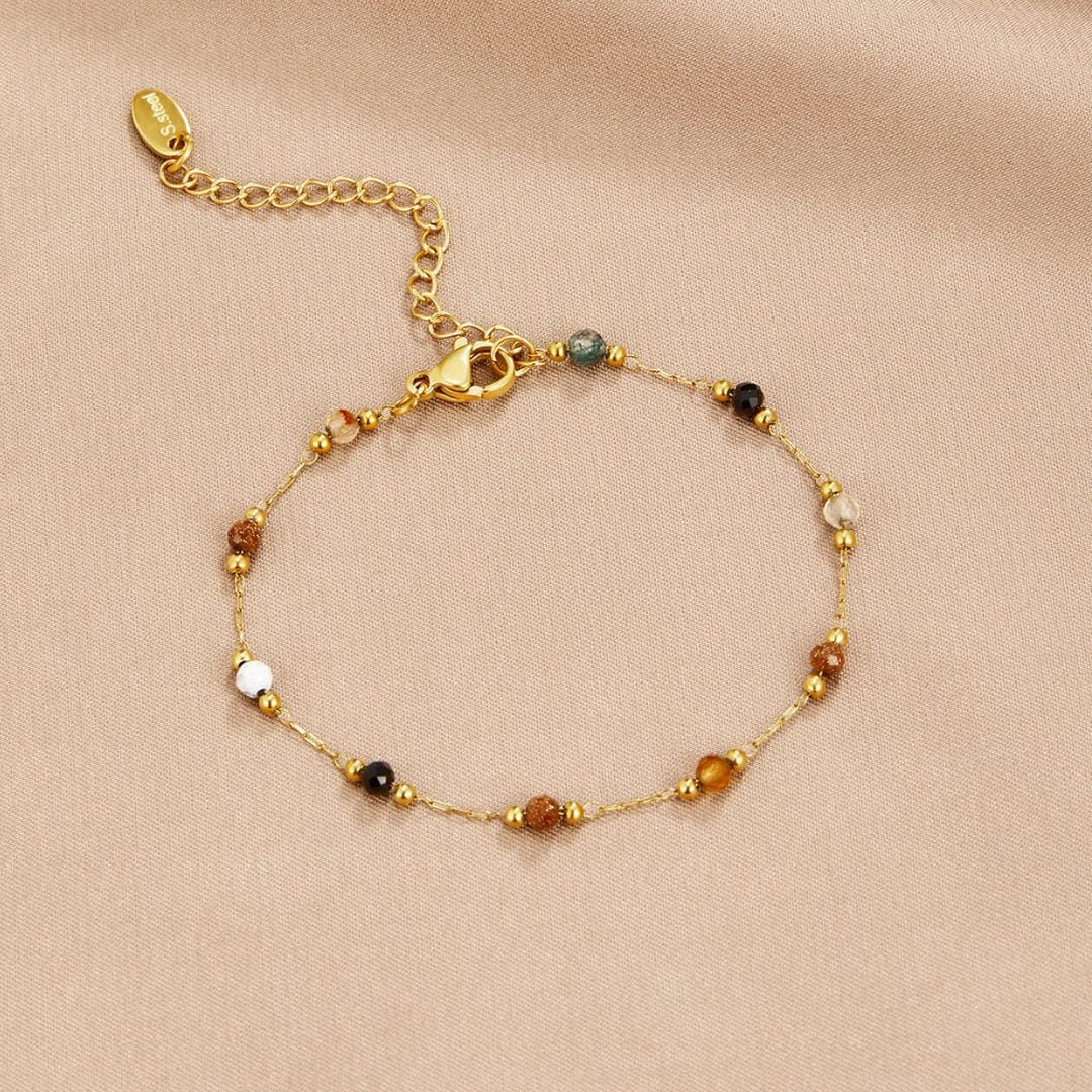Pulsera de piedras preciosas de equilibrio sereno
