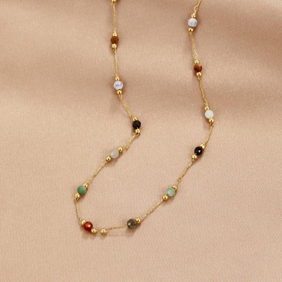 Collar Aria con Gemas Coloridas