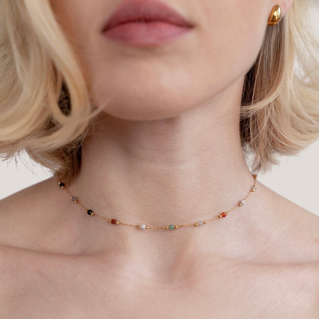 Collar de piedra con cuentas Lulu