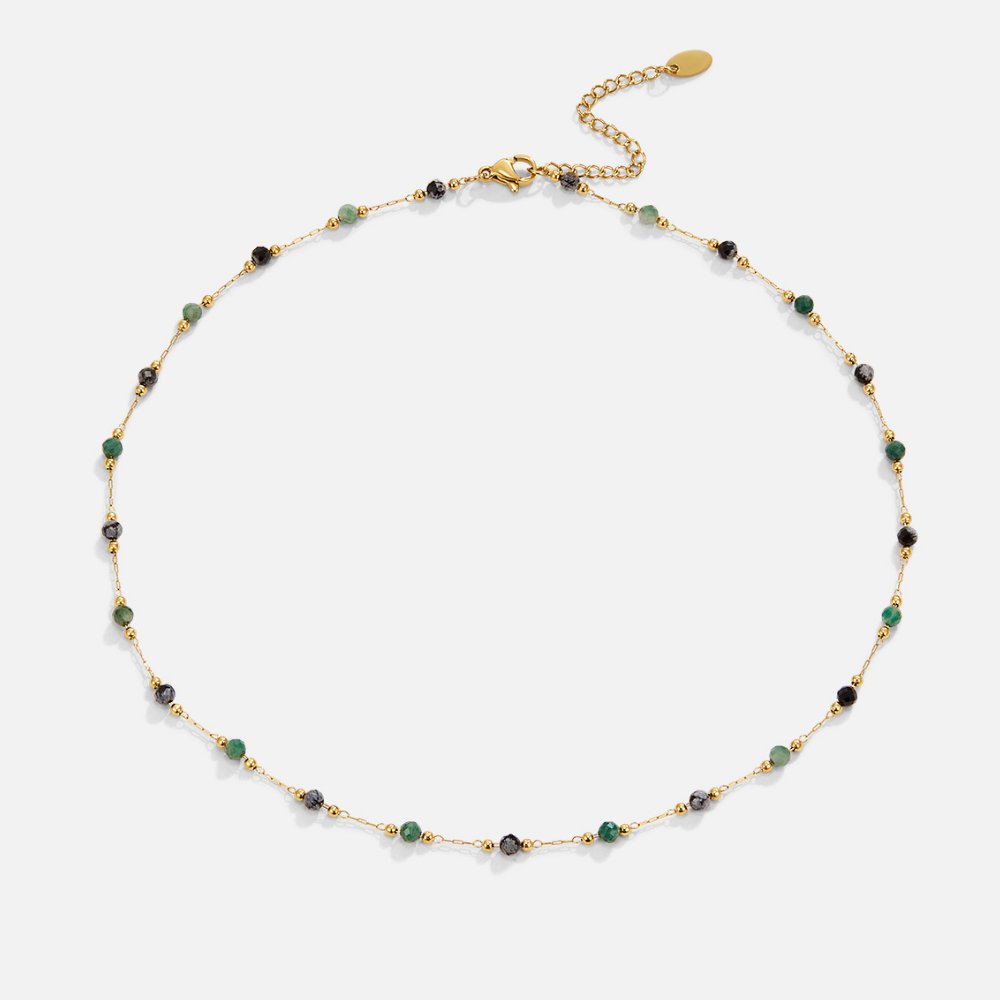 Collar de cuentas de piedra Lulu Forest