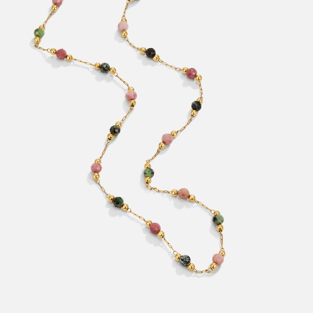 Collar Lulu Spring con cuentas de piedra