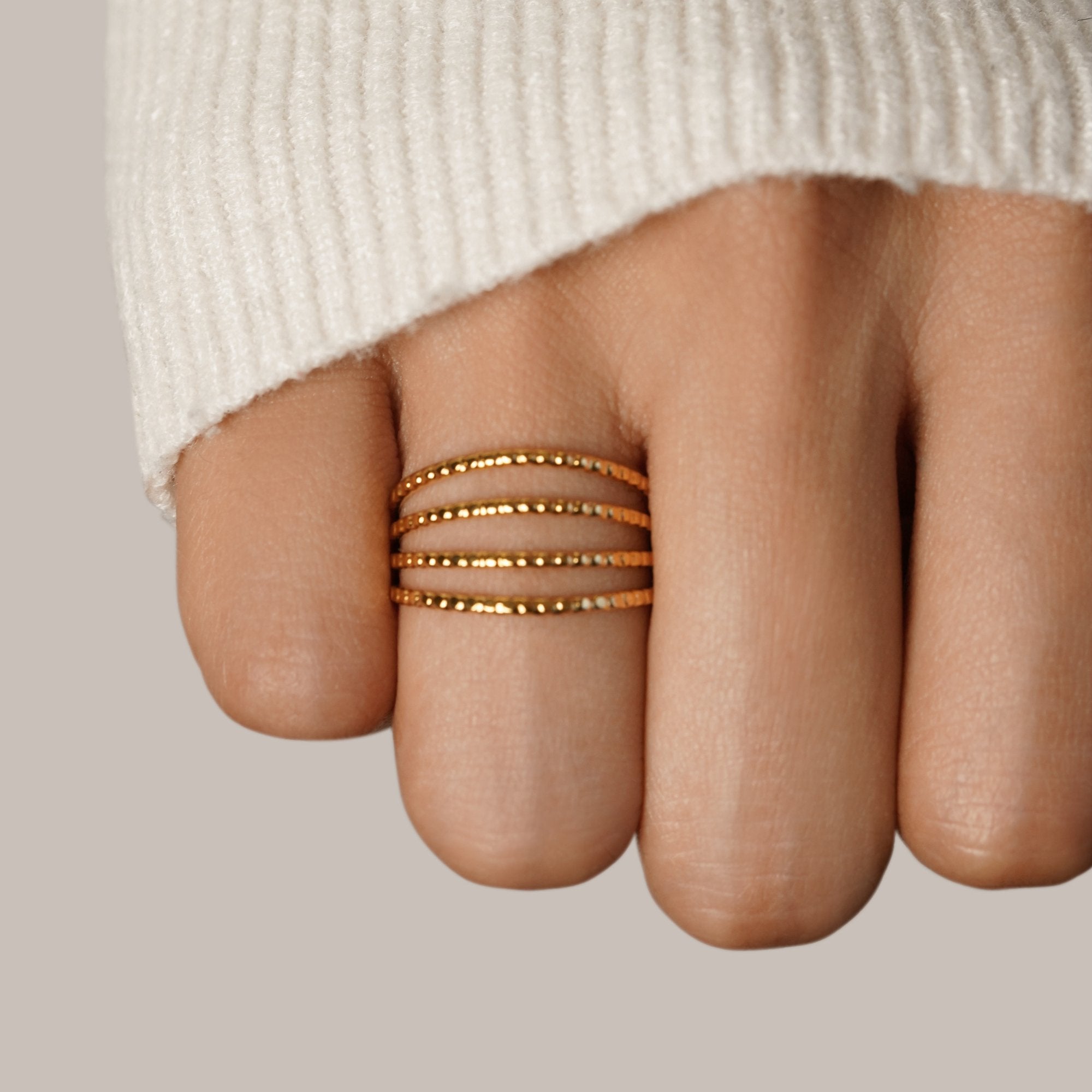 Anillo superpuesto Madison 18K