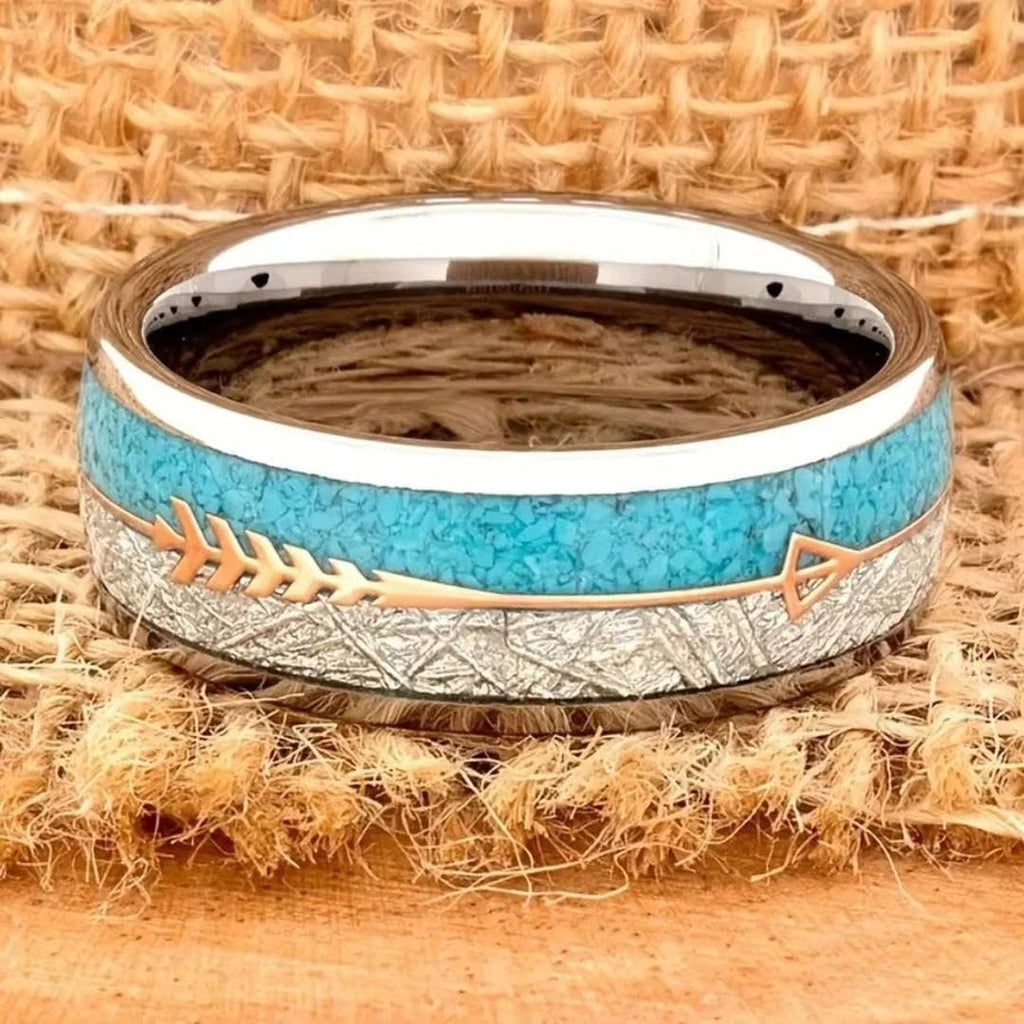 Anillo antiguo de plata esmaltada