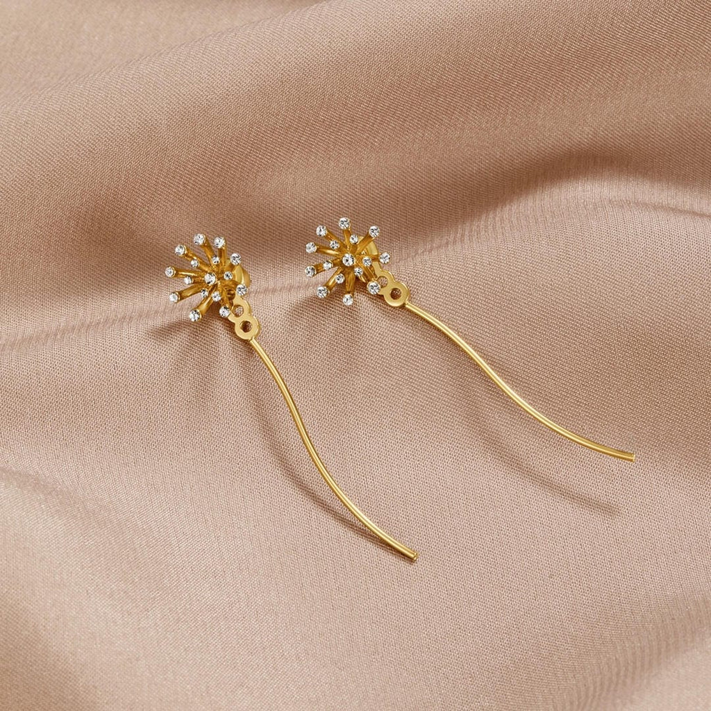 Pendientes de Oro Dandelion de los Deseos
