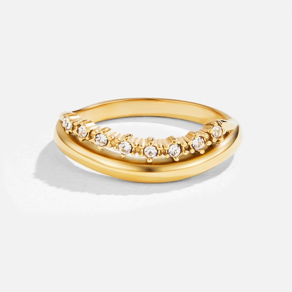 Anillo apilable de Marissa White Crystal