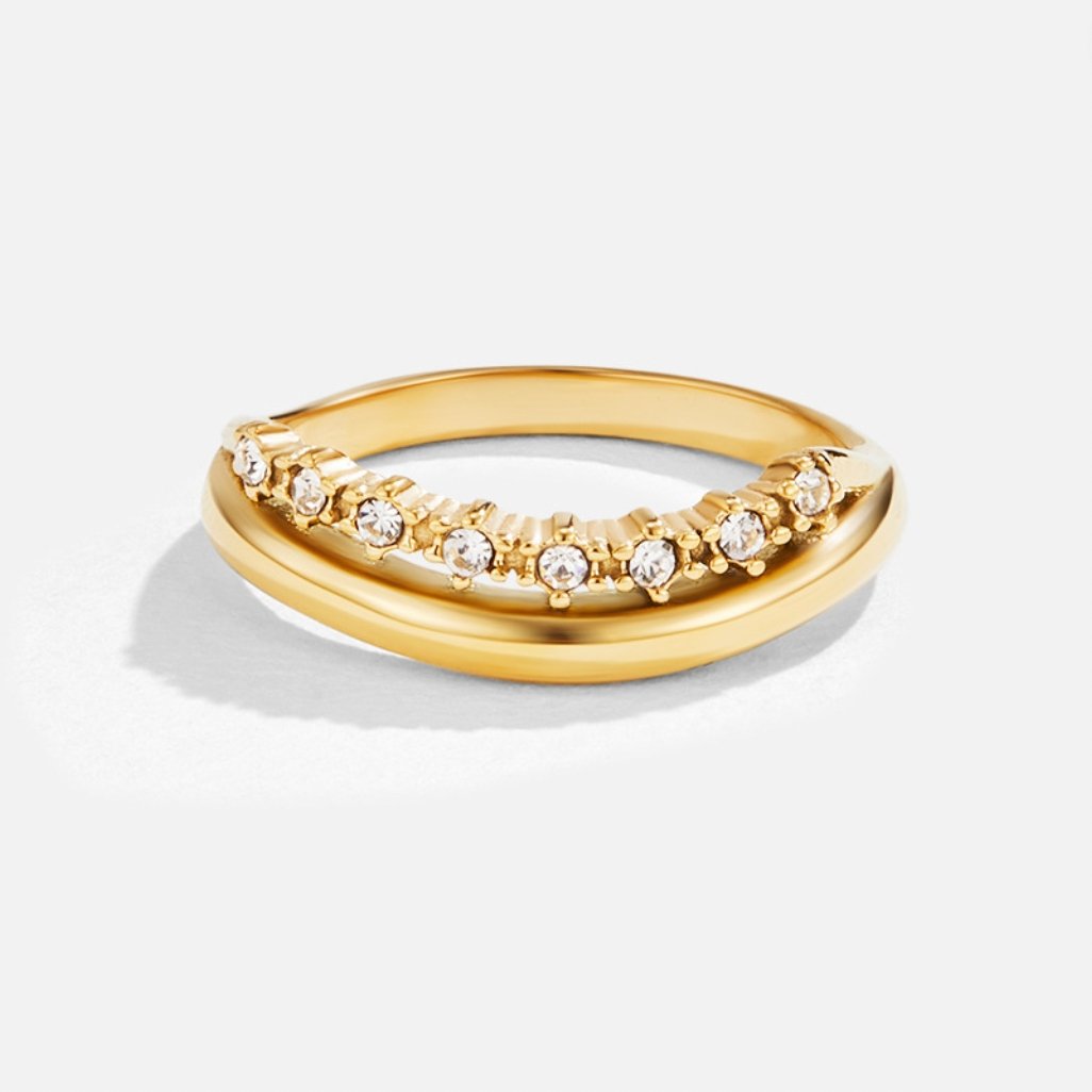 Anillo apilable de Marissa White Crystal