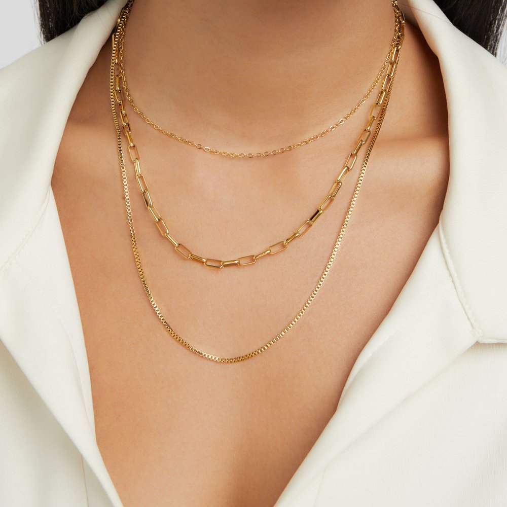 Collar de cadena superpuesta Miela