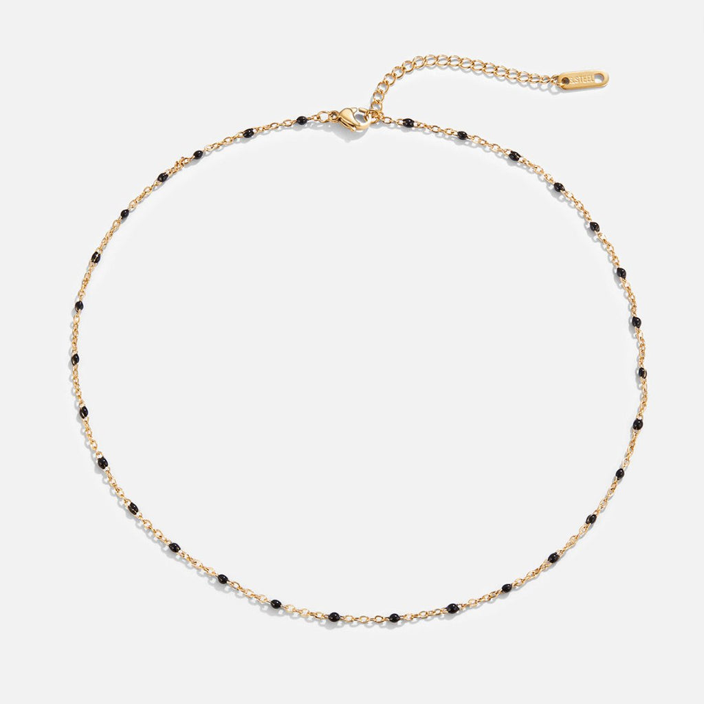 Collar de cuentas negras Mila