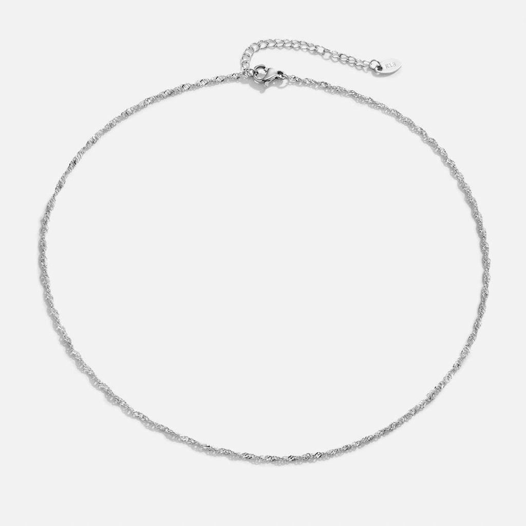 Collar Mila Twist de Cadena Plateada