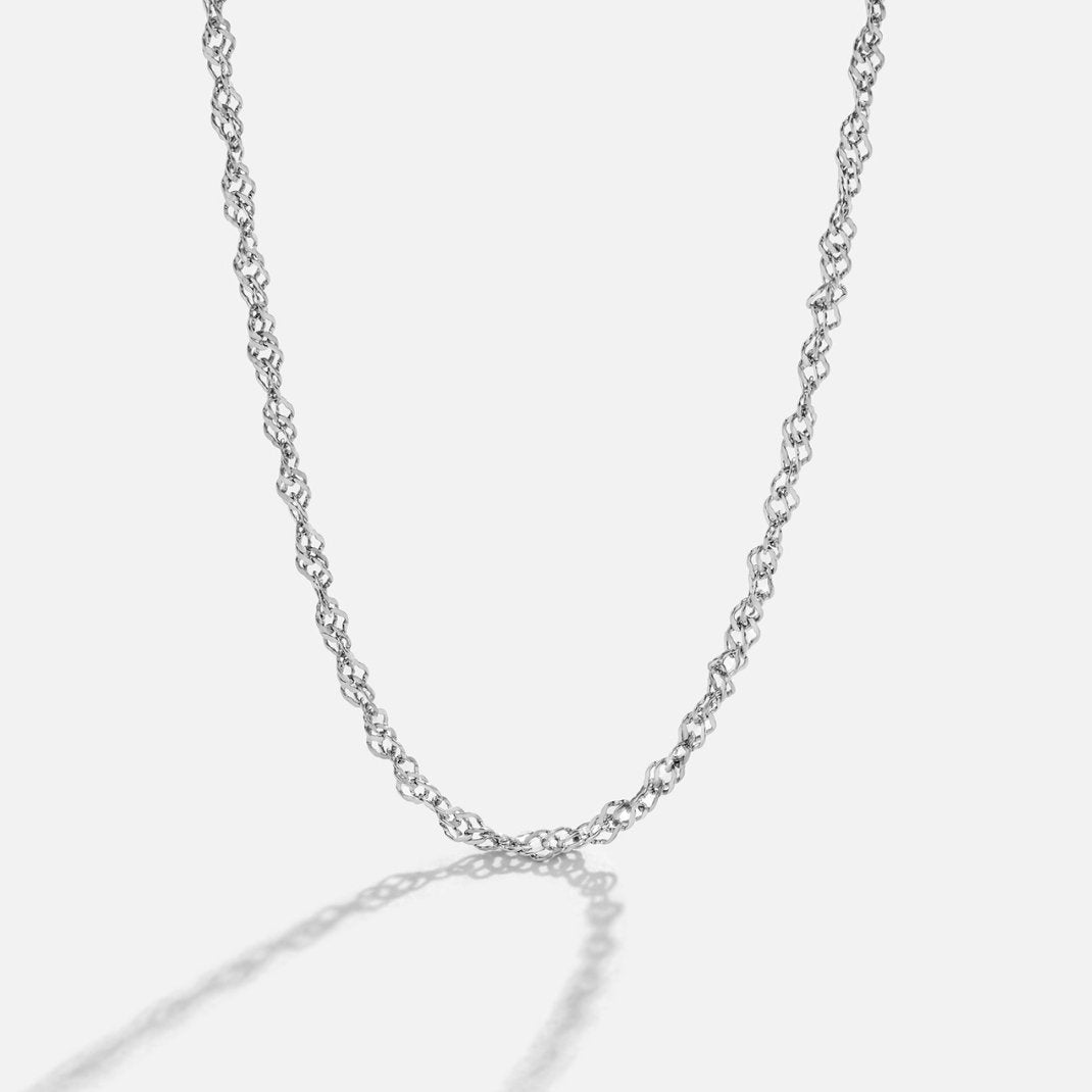 Collar Mila Twist de Cadena Plateada