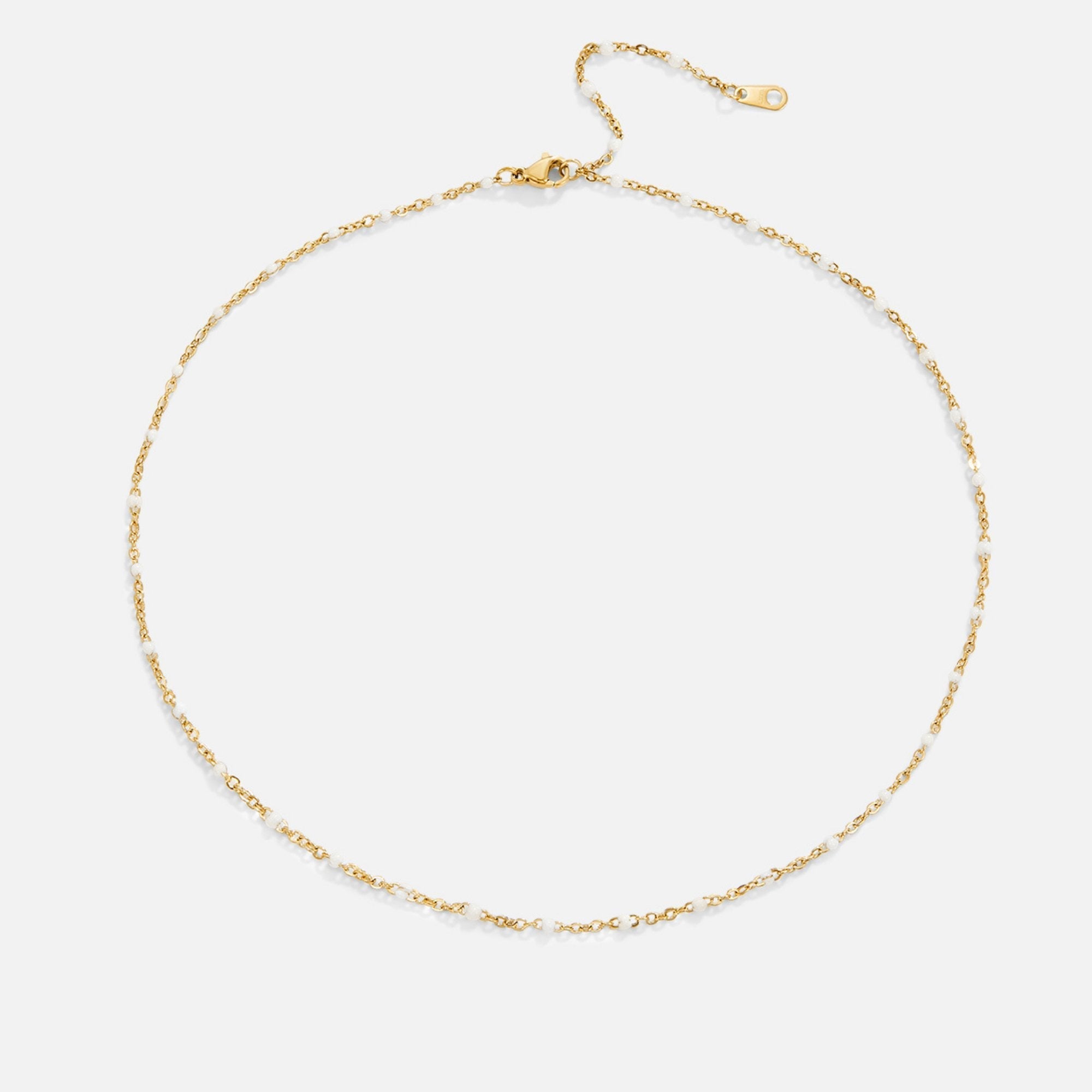 Collar Mila de cuentas blancas