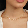 Collar Mila de cuentas blancas