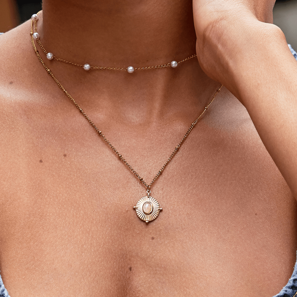 Collar de piedra vintage Monique