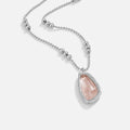 Collar con colgante de gota de piedra lunar