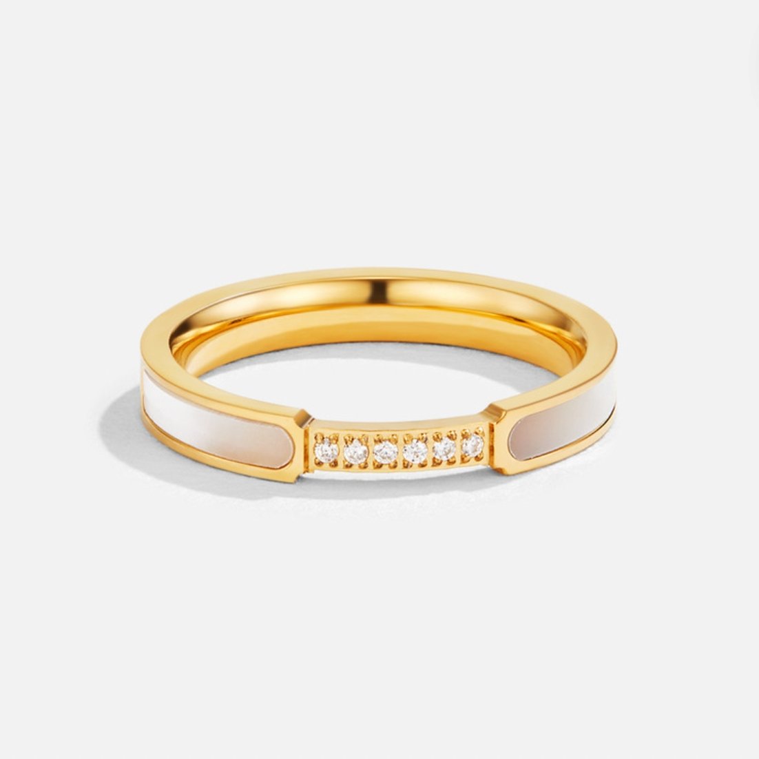 Anillo de Nácar y Cristal