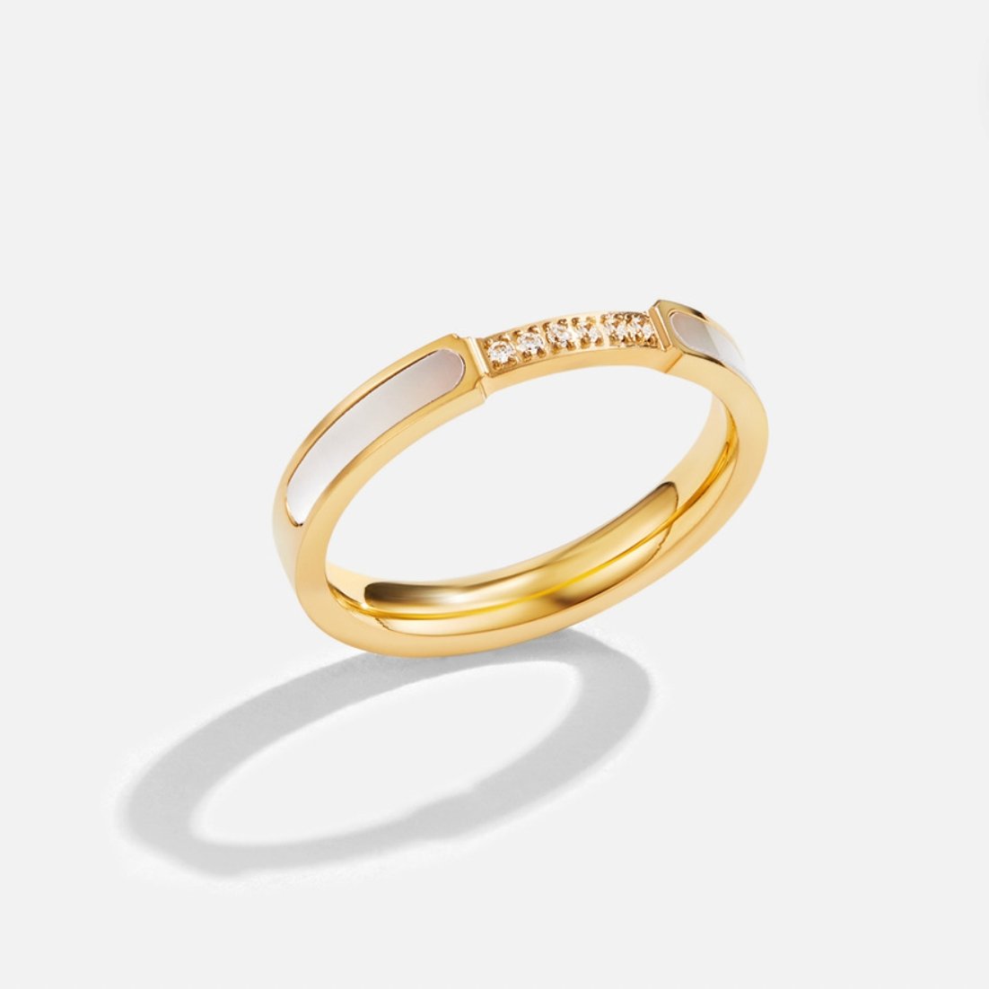 Anillo de Nácar y Cristal