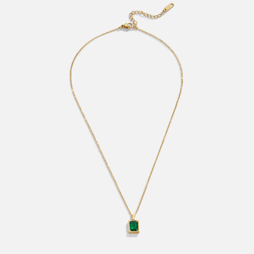 Collar de cristal verde místico
