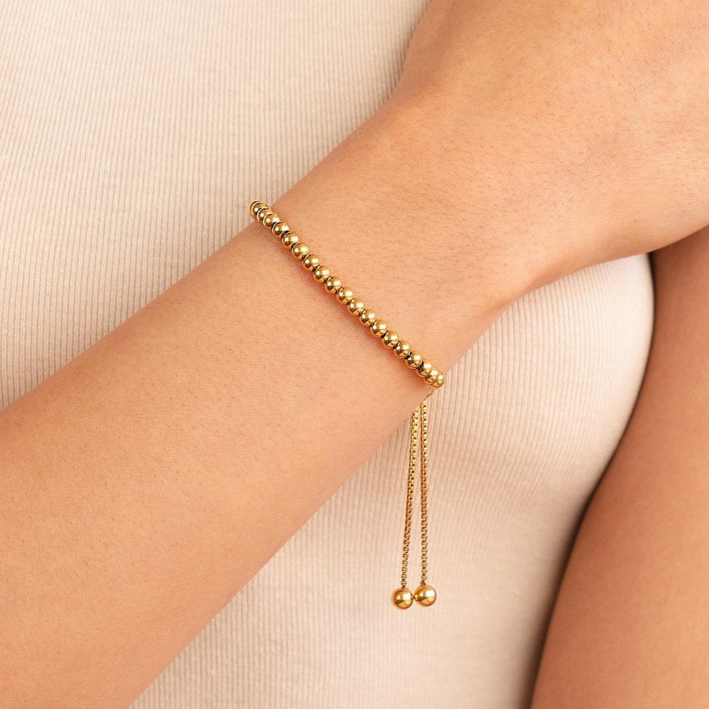 Pulsera Grace dorada con cuentas