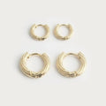 Pendientes de aro apilables en oro o plata