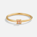 Anillo de oro de 18 quilates con piedra natal de noviembre