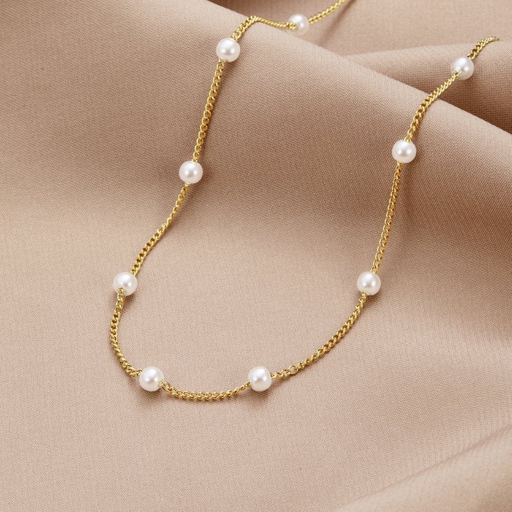Nura Perla Collar de Oro de 18K
