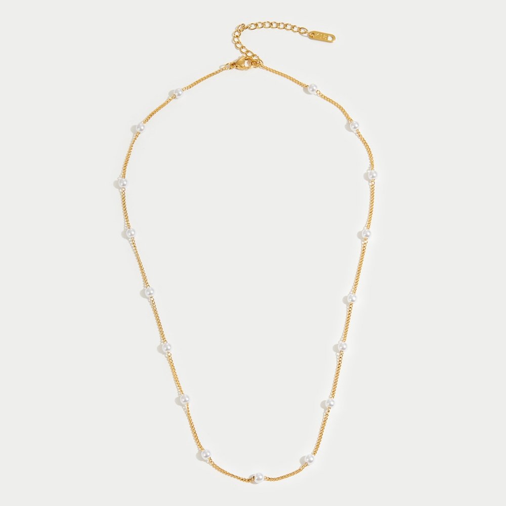 Nura Perla Collar de Oro de 18K