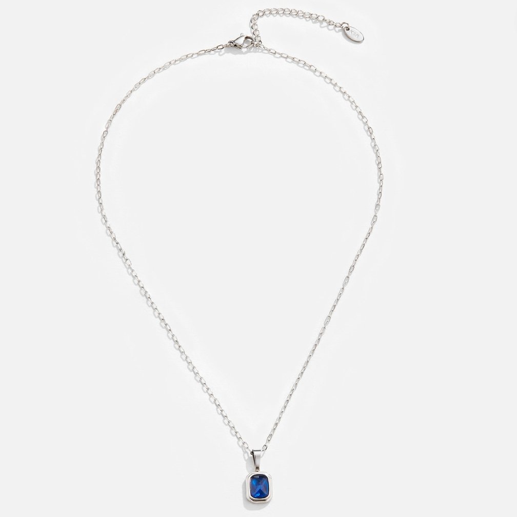 Collar de plata con colgante Ocean Blue