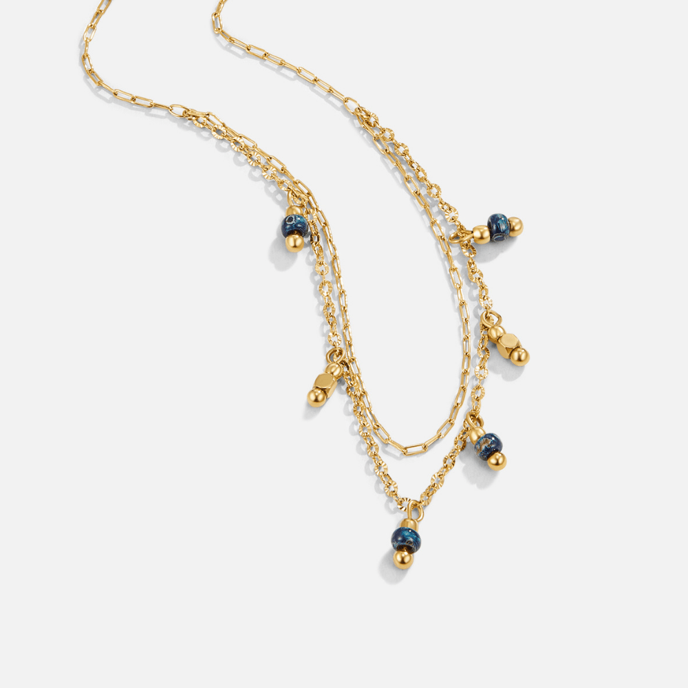Collar Gota Olivia Azul